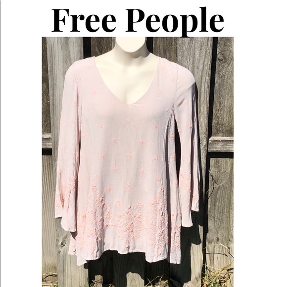 Free People Dresses & Skirts - Free People Beige/Nude Bell Sleeve Dress/Tunic S